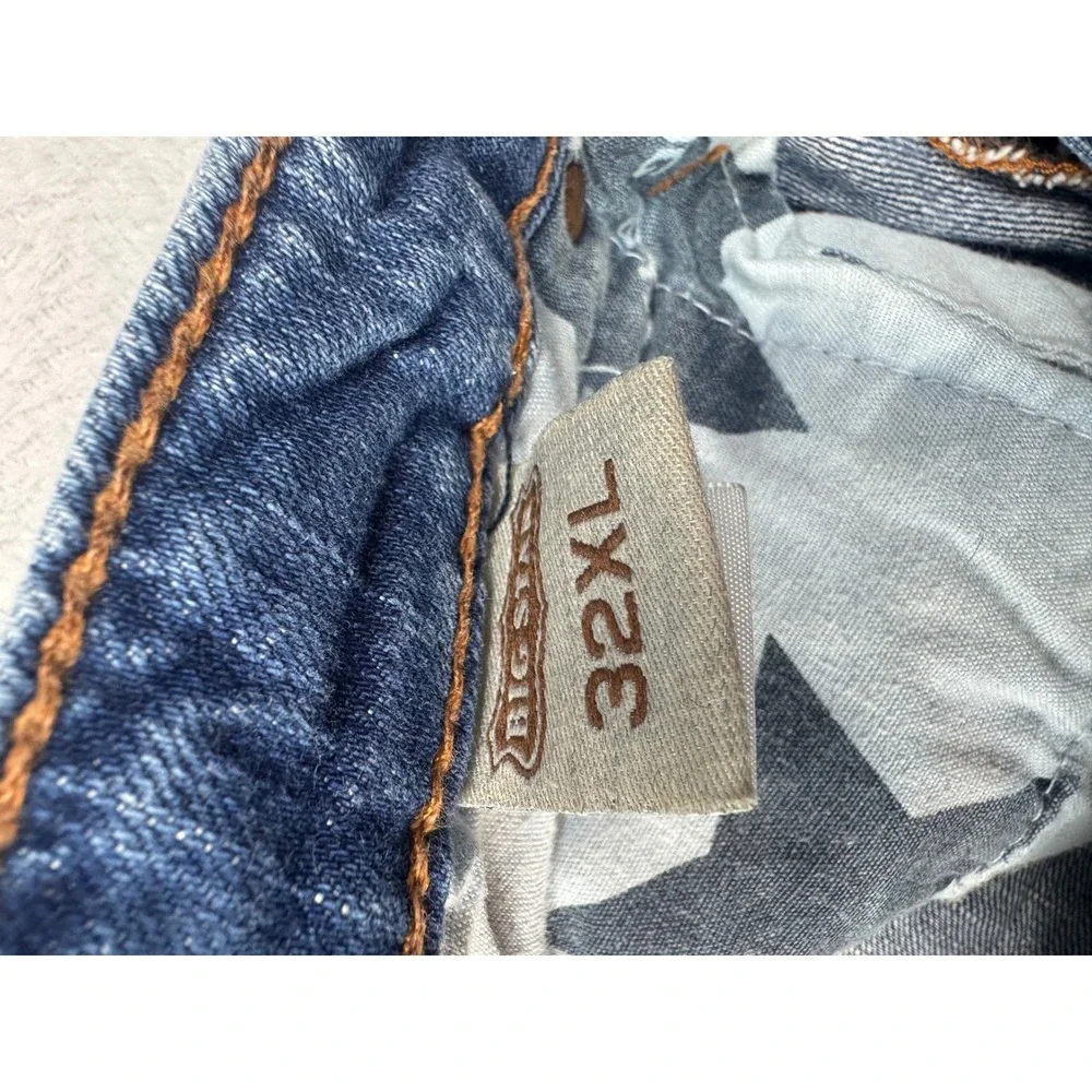 Big Star Casey Low Rise Flare Jeans Womens 32XL Medium Wash Embroidered Pockets